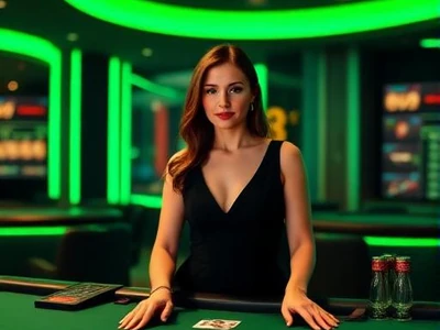 Table de blackjack avec croupier en direct sur Betify